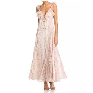 farm rio rose shaped bodice sleeveless maxi dress FARM Rio Black Latin Roses 3d Flower Layered Maxi Dress, Latin Roses Black / XXS